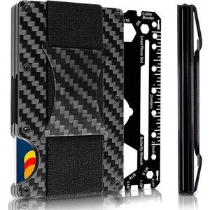 Crosfen Carbon Fiber Wallet | Metal Money Clip Wallet | Mens Money Clip Wallet